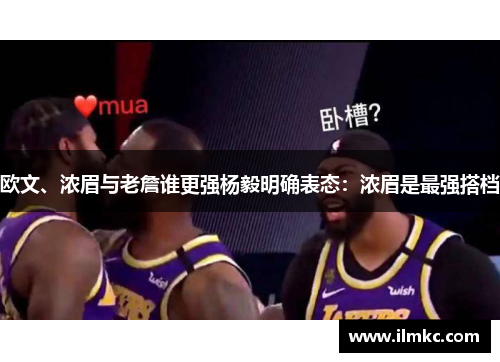 欧文、浓眉与老詹谁更强杨毅明确表态：浓眉是最强搭档